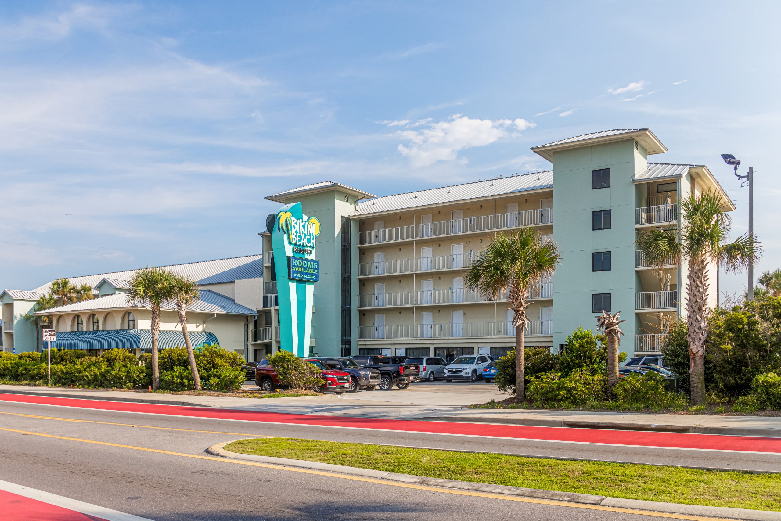 Bikini Beach Resort Panama City Beach Front A picture of the front of Panama City Beach resort